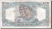 France 1000 Francs Banknote, 1 000 F 1945-1950 ''Minerve et Hercule'' -