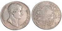 France 5 Francs Napoléon I, Toulouse, Silver, Gadoury:579 -