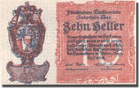 Liechtenstein 10 Heller Banknote, Blason, UNC(63) Mehl:FS P-0001 -