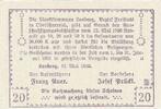 Austria 20 Heller Banknote, Lasberg, village, 1921 UNC(63) Mehl:FS 505a -