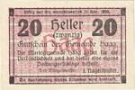 Austria 20 Heller Banknote, Haag, Texte 1920-12-31, UNC(63) Mehl:FS 318 -