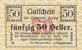 Austria 50 Heller Banknote, Haag, Texte, 1920 UNC(63), Mehl:FS 318 -