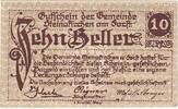Austria 10 Heller Banknote, Steinakirchen, château, 1922 UNC(63) Mehl:FS 1017I -