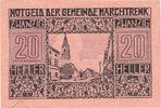 Austria 20 Heller Banknote, marchtrenk, Eglise, 1920 UNC(63) Mehl:FS 581c -