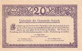 Austria 20 Heller Banknote, Aurach, village 1920-04-07, UNC(63) Mehl:FS 68a -