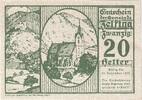 Austria 20 Heller Banknote, Zelking, Eglise, 1920 UNC(63) Mehl:FS 1267 -