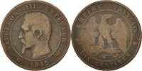 France 10 Centimes Coin, Napoleon III, Napoléon III, Lille -