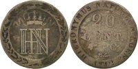 German States 20 Centimes Coin, WESTPHALIA, Jerome, Cassel -