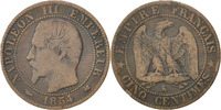 France 5 Centimes Coin, Napoleon III, Napoléon III, Bordeaux -