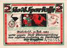 Germany 5 Mark Bielefeld, 1921-07-15 -