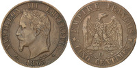 France 5 Centimes Coin, Napoleon III, Napoléon III, Strasbourg -