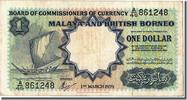 Malaya and British Borneo 1 Dollar Banknote, 1959-03-01 -