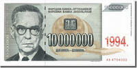 Yugoslavia 10,000,000 Dinara Banknote -