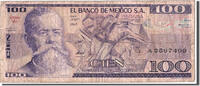 Mexico 100 Pesos Banknote, 1982-03-25 -