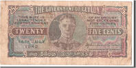 Ceylon 25 Cents Banknote, 1942-07-14 -