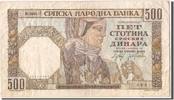 Serbia 500 Dinara Banknote, 1941-11-01 -