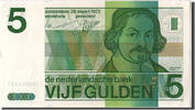 Netherlands 5 Gulden Banknote, 1973-03-28 -
