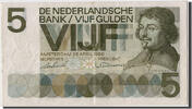 Netherlands 5 Gulden Banknote, 1966-04-26 -