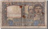France 20 Francs Banknote, 20 F 1939-1942 ''Science et Travail'' -