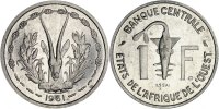 West African States Franc Coin, Aluminum, KM:E3 -