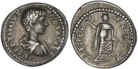 Denarius Coin, Geta, Laodicea, Silver -