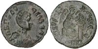 1/2 Centenionalis Coin, Aelia, Heraclea, Copper -