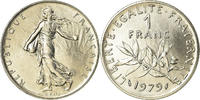 France Franc Coin, Semeuse, Paris, FDC, Nickel, KM:925.1 -