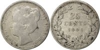 Netherlands 25 Cents Wilhelmina I, Silver, KM:120.2 -