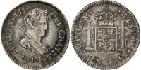 Guatemala 1/2 Réal Coin, Ferdinand VII, Nueva Guatemala, Nueva -
