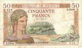 France 50 Francs Cérès, Q.2646, Fayette:17.14, KM:81 -