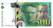 France 500 Francs Pierre et Marie Curie, S.023, Fayette:76.1 -