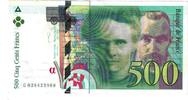 France 500 Francs Pierre et Marie Curie, G.028, Fayette:76.1 -