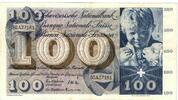 Switzerland 100 Franken Banknote, 1961-01-21, KM:49g -