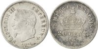France 20 Centimes Coin, Napoleon III, Napoléon III, Strasbourg -