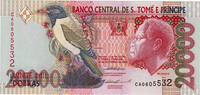 Saint Thomas and Prince 20,000 Dobras Banknote, 1996-10-22, KM:67a -