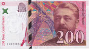 France 200 Francs Eiffel, E.015, Fayette:75.2, KM:159a -