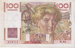 France 100 Francs Jeune Paysan, M.44, UNC(63), Fayette:28.4, KM:128a -
