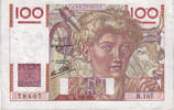 France 100 Francs Jeune Paysan, B.187, Fayette:28.13, KM:128a -