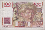 France 100 Francs Jeune Paysan, P.194, Fayette:28.13, KM:128a -