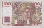 France 100 Francs Jeune Paysan, B.199, Fayette:28.14, KM:128b -
