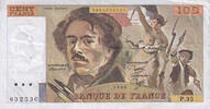 France 100 Francs Delacroix, P.35, Fayette:69.04b, KM:154b -