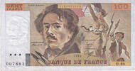 France 100 Francs Delacroix, O.46, Fayette:69.5, KM:154b -