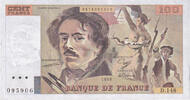 France 100 Francs Delacroix, D.148, Fayette:69.13C, KM:154d -