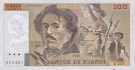 France 100 Francs Delacroix, B.224, Fayette:69bis.08, KM:154g -