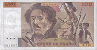 France 100 Francs Delacroix, R.149, Fayette:69bis.2a, KM:154e -