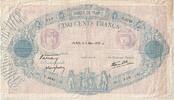 France 500 Francs Bleu et Rose, U.3240, Fayette:31.26, KM:88c -