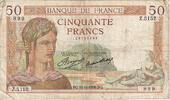 France 50 Francs Cérès, Z.5152, Fayette:17.31, KM:81 -