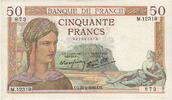 France 50 Francs Cérès, M.12319, Fayette:18.39, KM:85b -