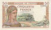 France 50 Francs Cérès, T.12754, Fayette:18.40, KM:85b -
