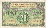 Tunisia 20 Francs 1948-06-04, KM:22 -